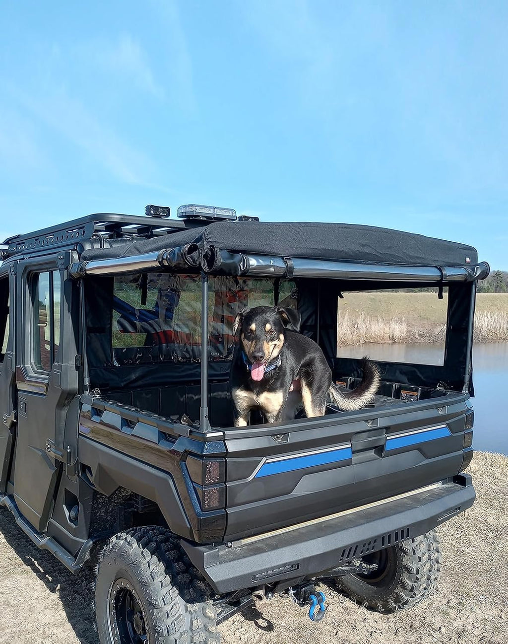 UTV Soft Cargo Camper Bed Cover Rack Compatible with Polaris Ranger 1000 / XP 1000 / Crew XP 1000/570 Full-Size