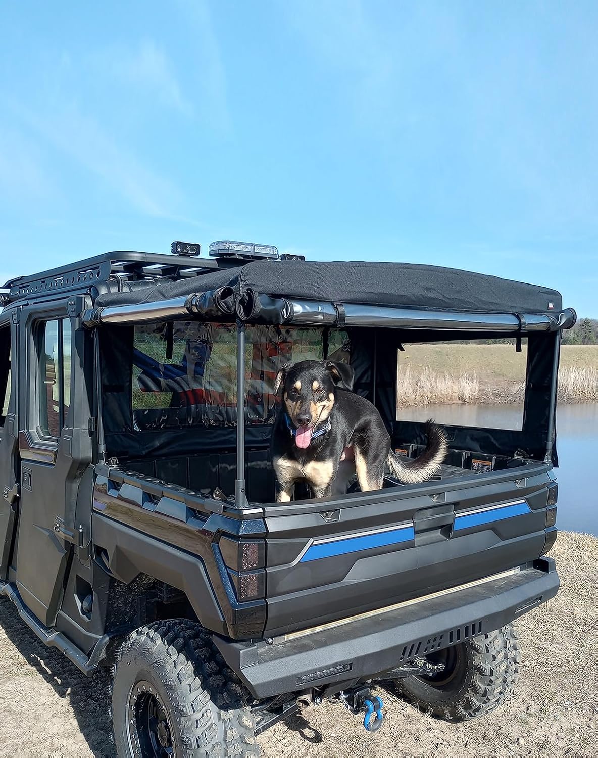 UTV Soft Cargo Camper Bed Cover Rack Compatible with Polaris Ranger 1000 / XP 1000 / Crew XP 1000/570 Full-Size