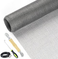 Screen Repair Kit Easy DIY Project 36" x 90" Fiberglass Screen Mesh with Rolling Tool and Screen Retainer Spline