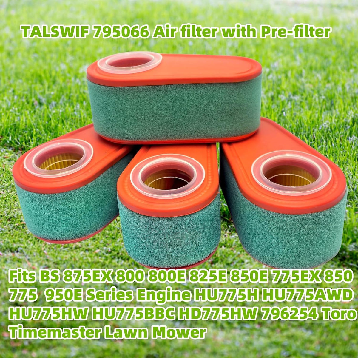 4pk 795066 Air filter with Pre-filter Fits BS 875EX 800 800E 825E 850E