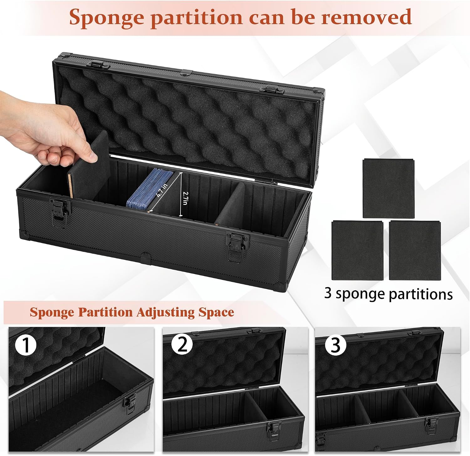 Toploader Storage Box for 3" x 4" 35pt Rigid Card, Magnetic Card Case | Portable Top Loader Card Case with 3
