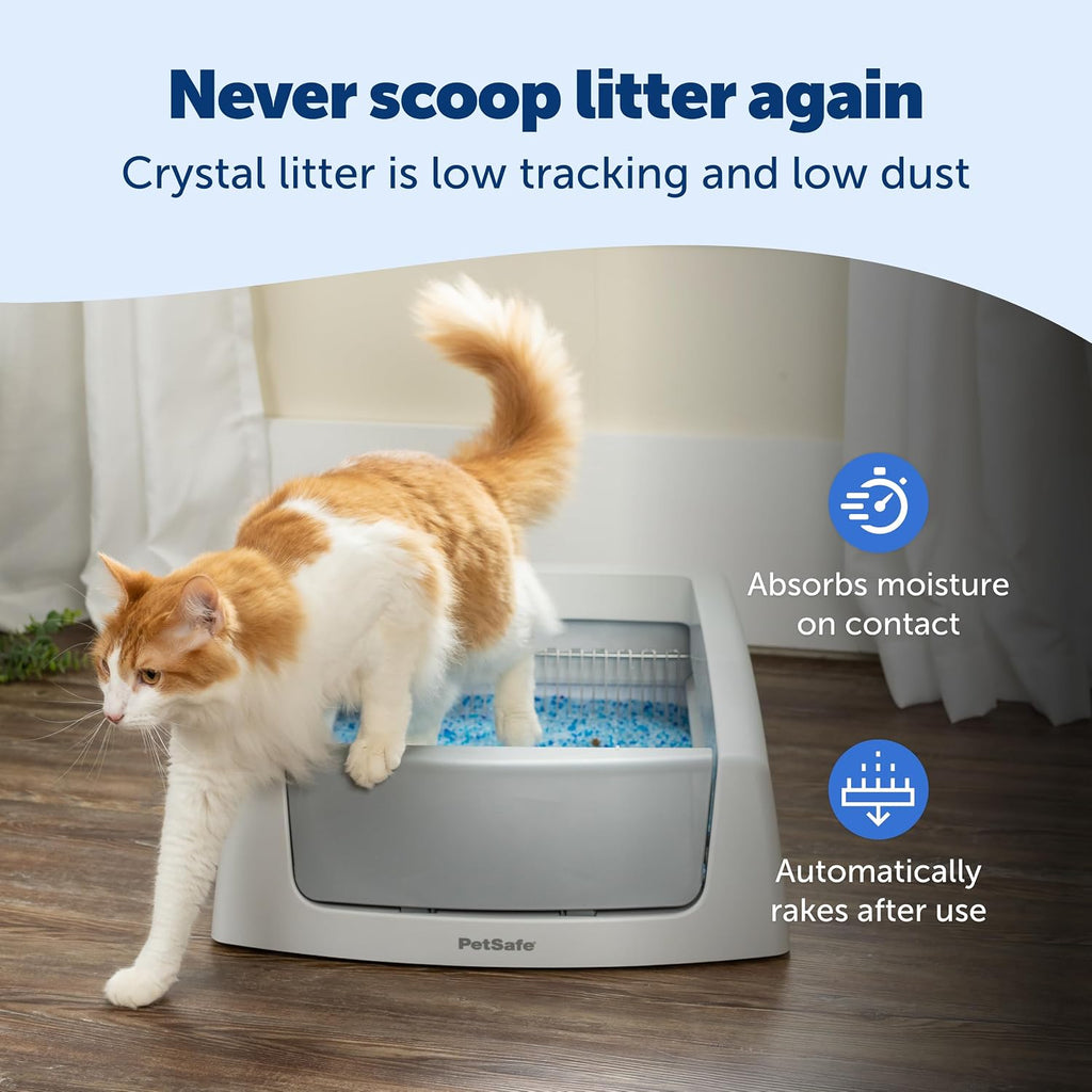 ScoopFree Crystal Classic Self-Cleaning Litter Box, Gray
