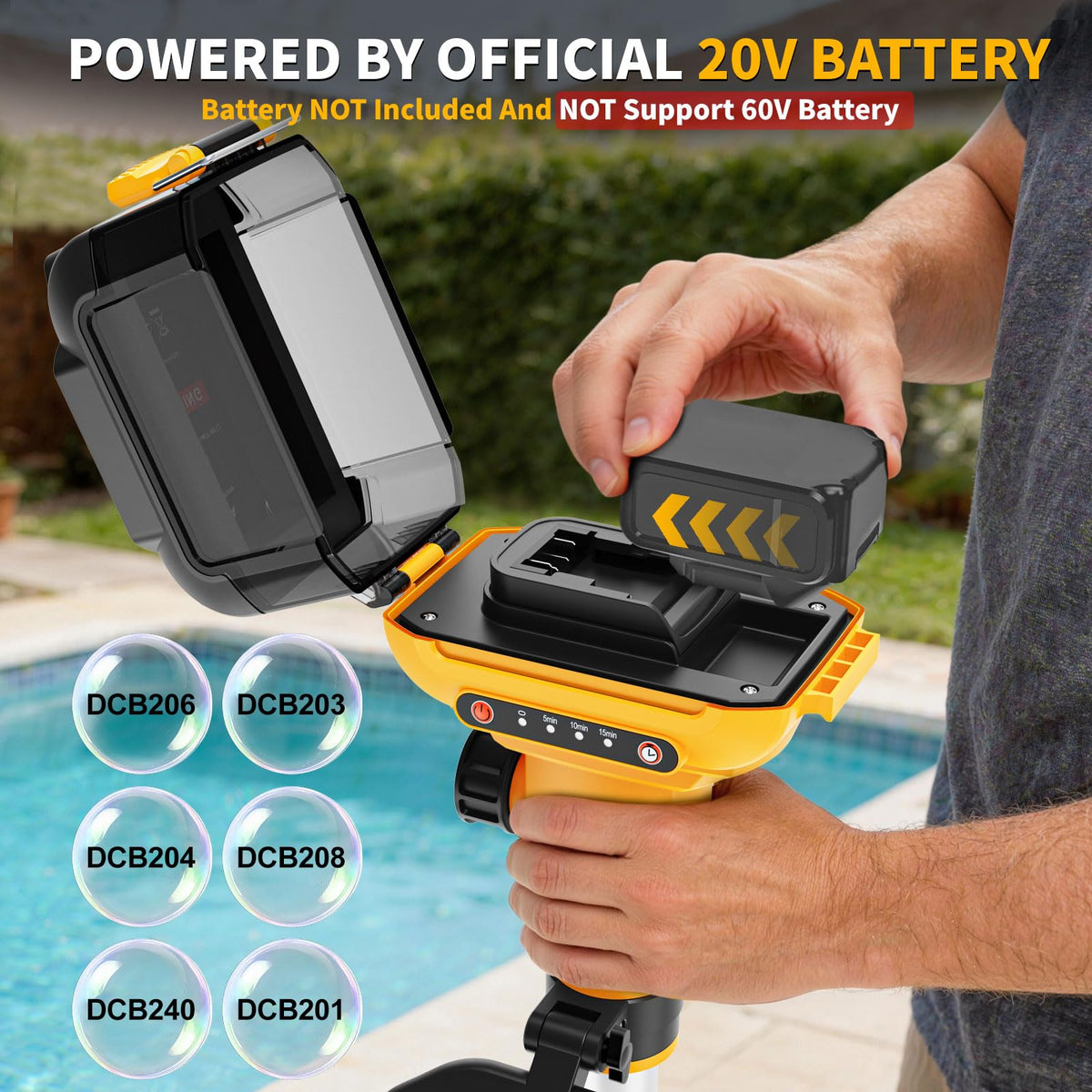 Stick Water Transfer Pump Compatible For Dewalt 20V Battery(NO Battery)