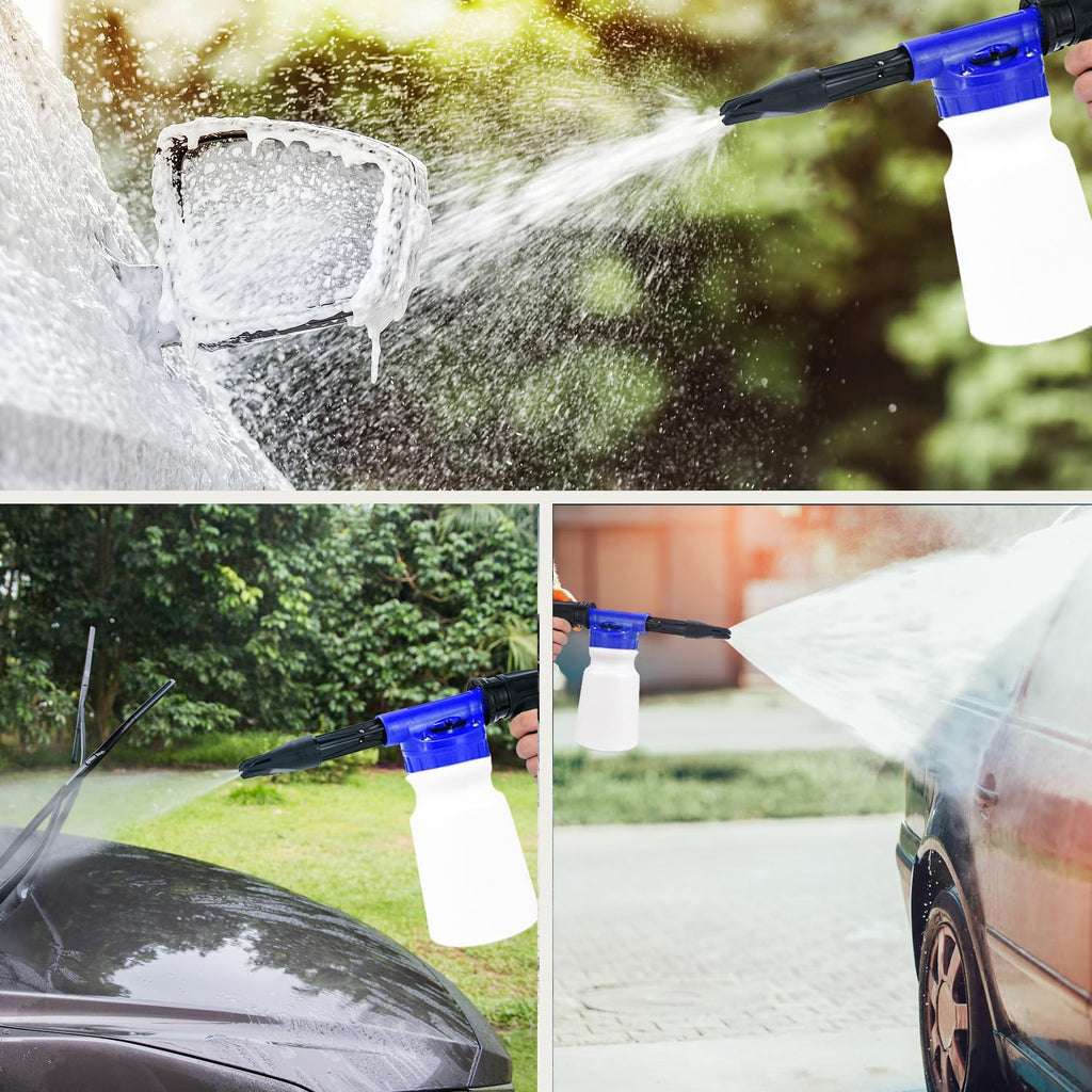Car Wash Kit with Foam Gun, Bucket and Cleaning Tool, Car Washing Kit | Includes Wash Mitt Tire Brush Sponge Towels