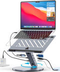 6-in-1 USB C Laptop Docking Station Stand, 4K@60Hz HDMI, 100W PD, 5Gbps USB 3.0, 360° Swivel Adjustable Aluminum