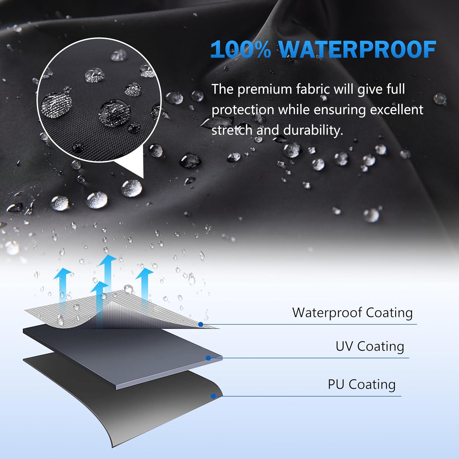 ATV Cover Waterproof Heavy Duty Universal Quad Cover Outdoor Storage Cover 4 Wheeler UV Protection for Polaris Yamaha