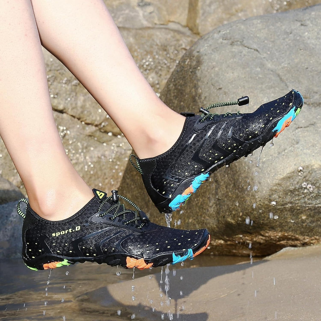 Water Shoes for Women Men, Quick-Dry Barefoot Swim Shoes | Non-Slip Aqua Shoes with Drainage Holes, Breathable