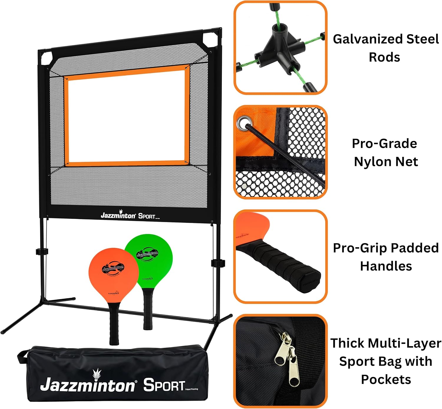 Sport – The Original Paddle Game with Net for Indoors & Outdoors – Active, Joint-Friendly Family Fun – Like