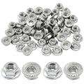 M3/0.5mm Serrated Flange Hex Nuts, 50Pcs