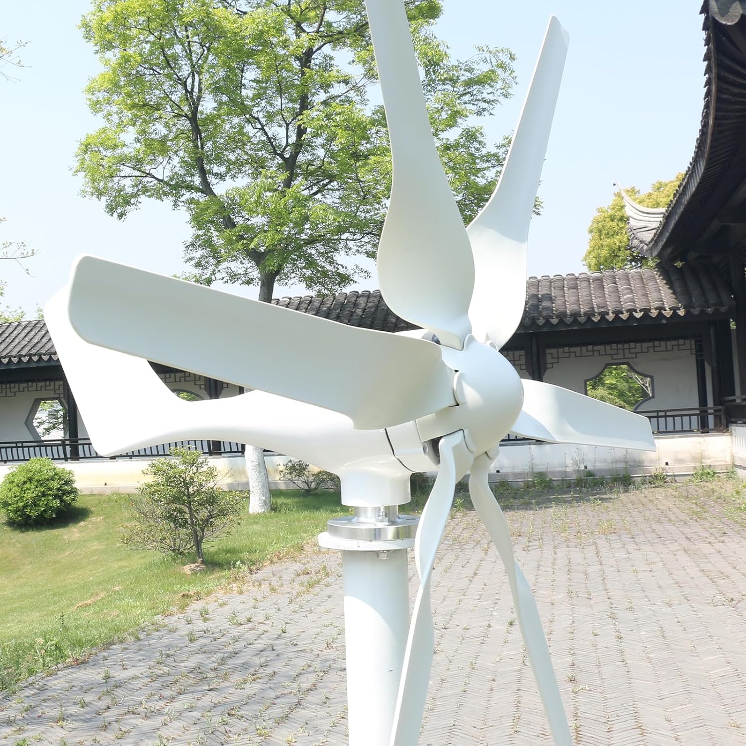 Wind Turbine Generator 400W 12V 6-Blade Wind Power Generator with Mppt Charge Controller,RV Wind Power Generator, Off