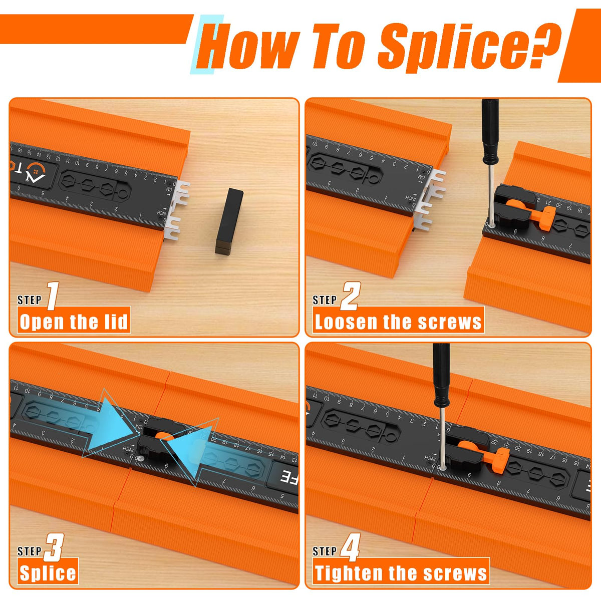 TOOLIFE 10 Inch Contour Gauge Profile Tool with Unlimited Connection