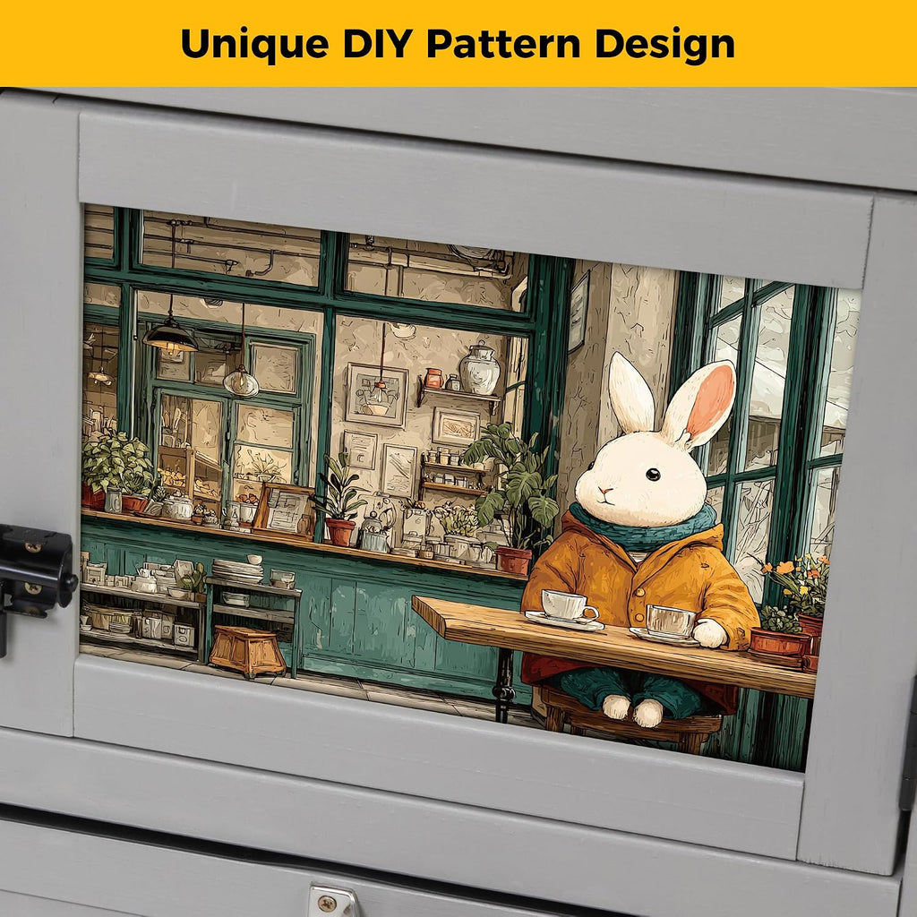 92in Rabbit Hutch, 2-Tier Bunny Cage with Asphalt Roof & 3 Run Boxe | 2-Tier Design With 2 Run Boxes, Asphalt Roof &