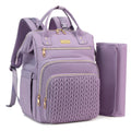 Large Diaper Bag Backpack, Extra Wide Travel Diaper Bag, Purple