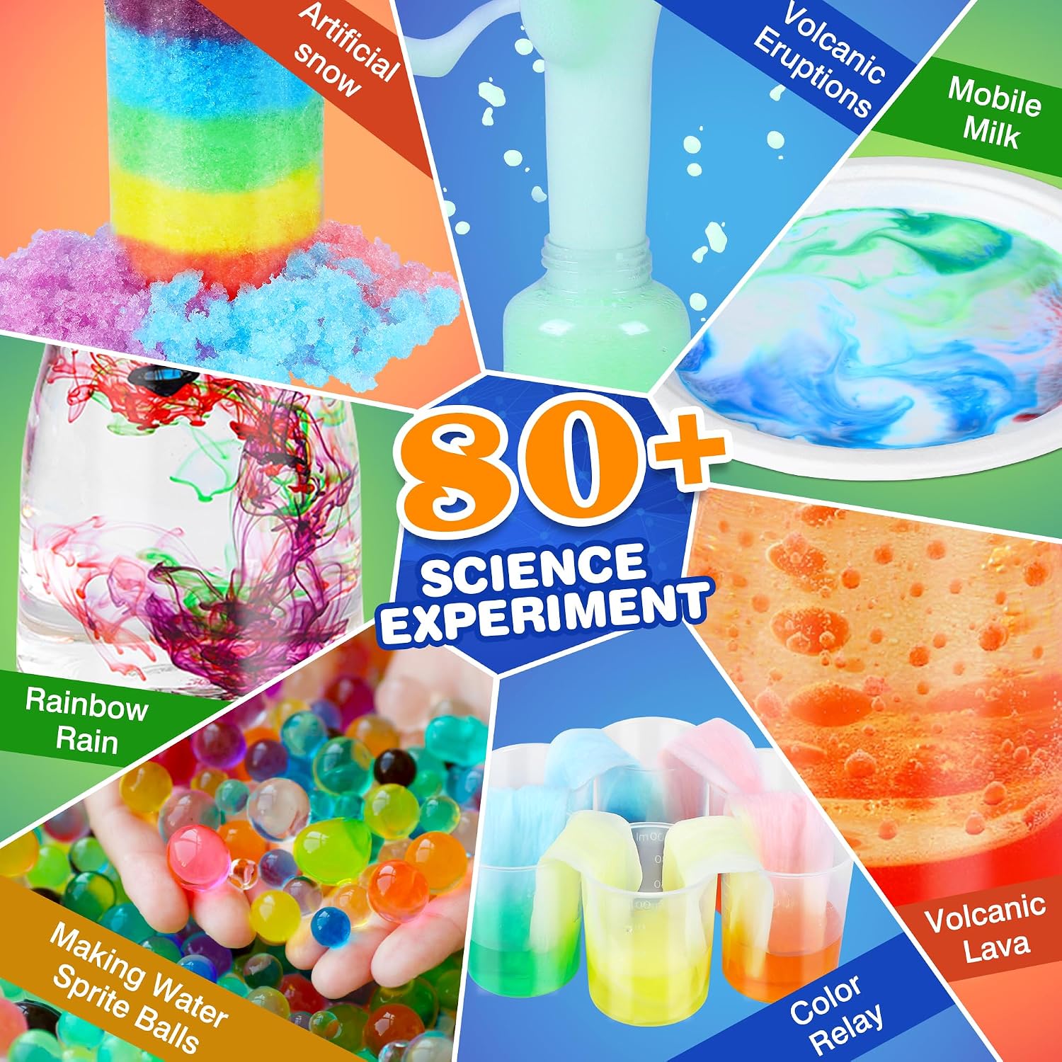 Science Kit for Kids,80 Science Lab Experiments,Scientist Role Play | STEM Educational Learning Scientific