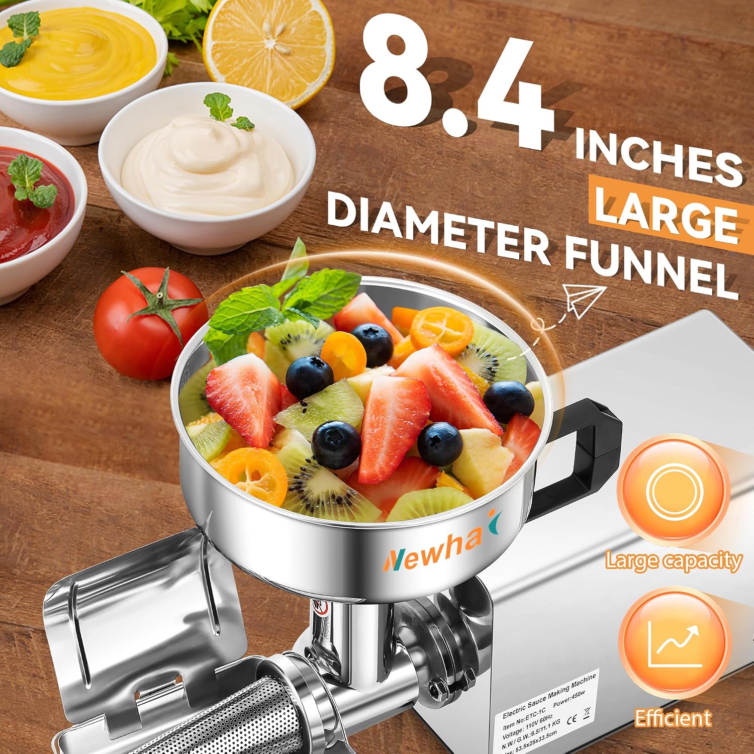 Electric Tomato Strainer, Commercial Milling Machine Sauce Maker
