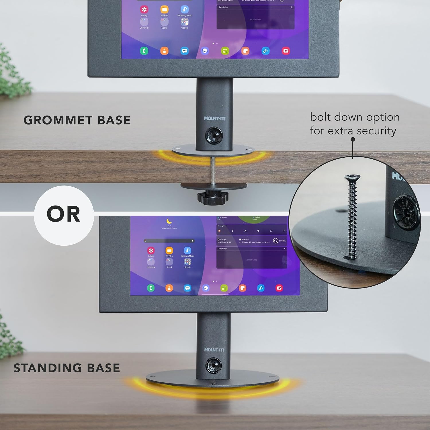 Lockable Tablet Countertop Kiosk Stand Compatible with Samsung | Galaxy Tab A & S Series, Fully Enclosed Anti-Theft
