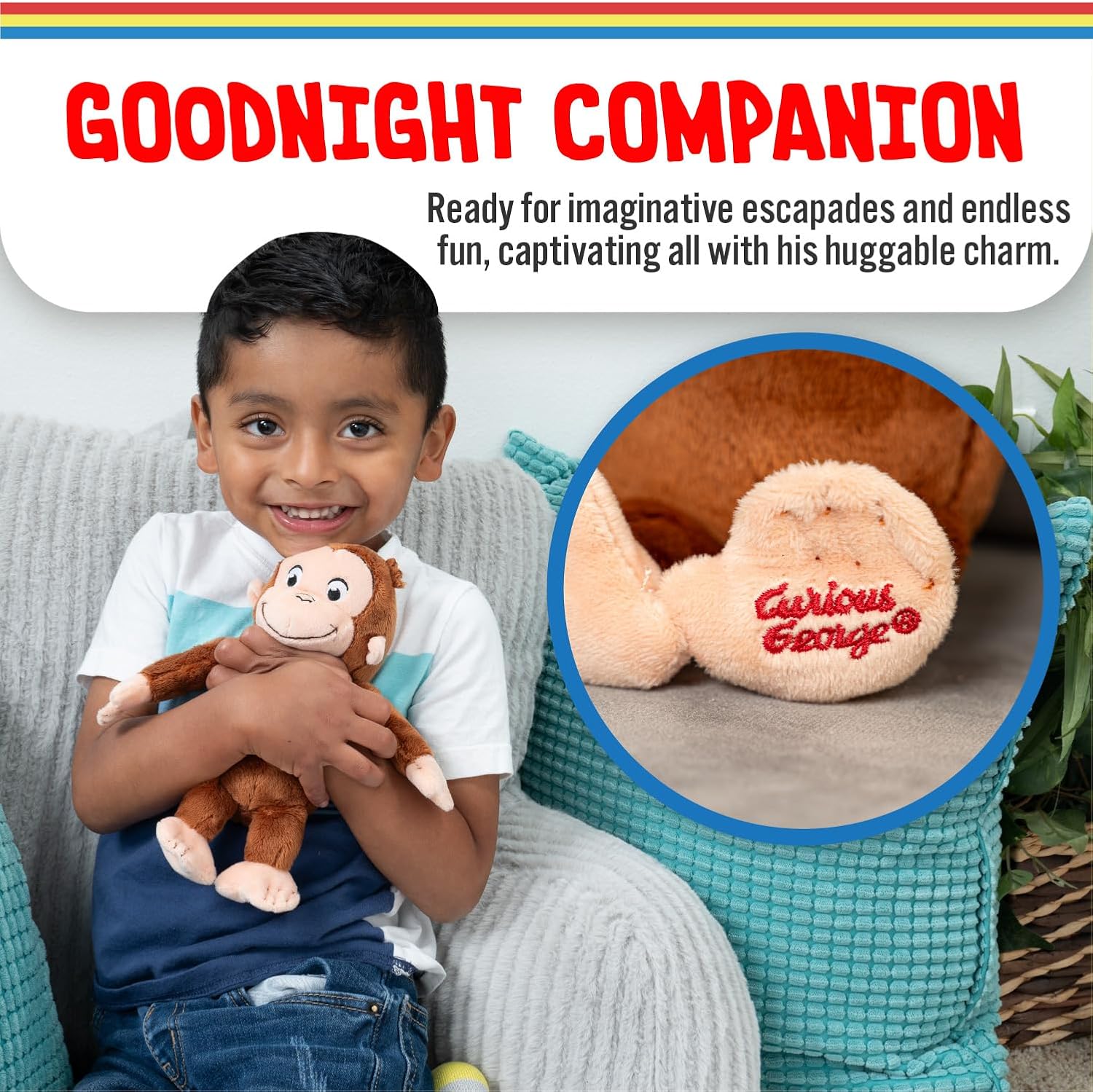 Curious George Monkey Stuffed Animal Plush Toys Soft Cutest Cuddle Plushie Gifts for Baby and Toddler Boys and Girls
