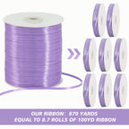 1/8 Inch 870yd Light Purple Thin Satin Ribbon String Gift Wrapping