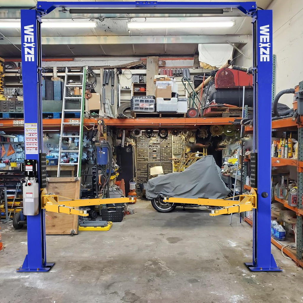10000lbs 2 Post Car Lift with Double Point Release, 2 Post Overhead Auto Truck Tractor Lift for Repair Store