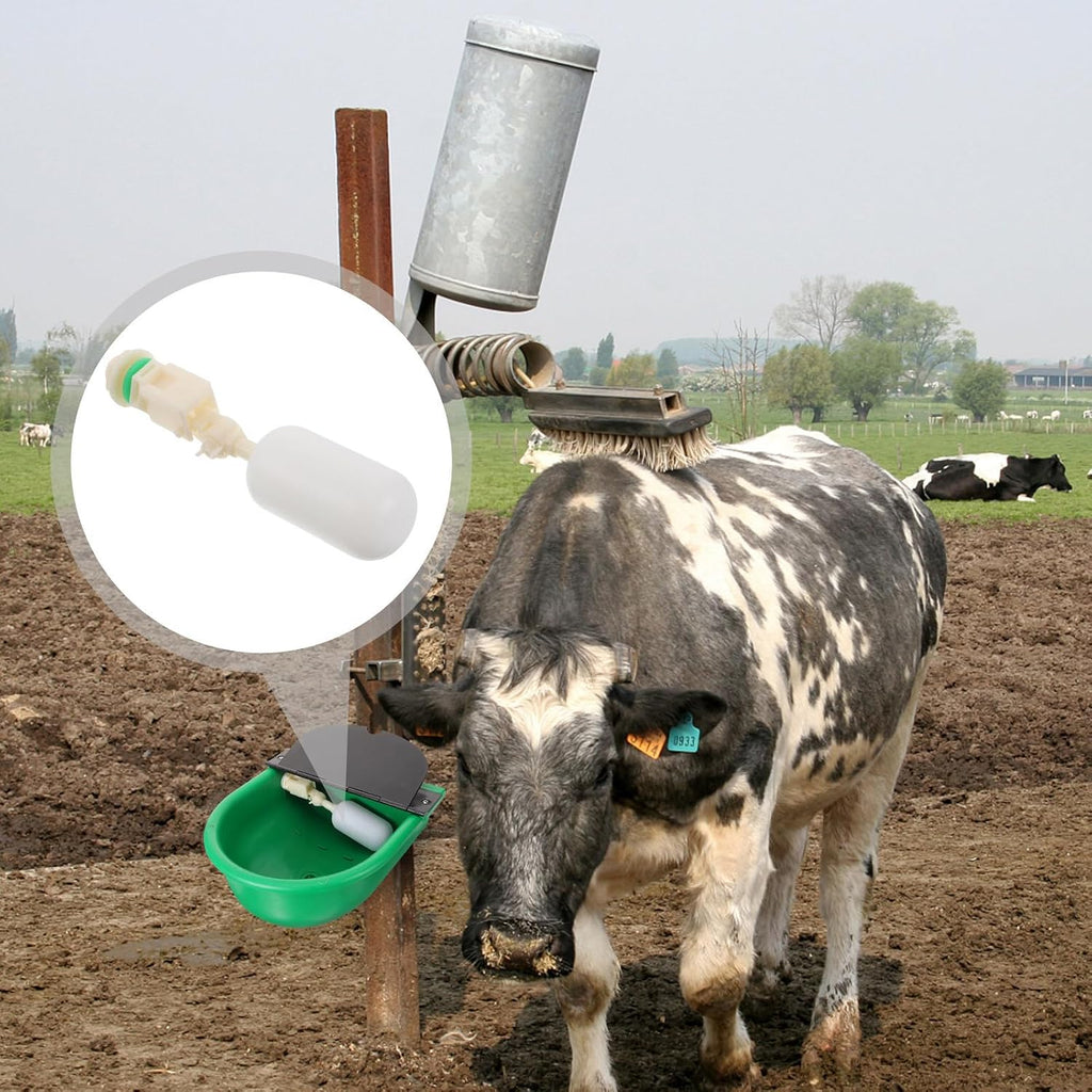 Automatic Float Valve for Livestock and Sheep White Plastic | Adjustable Arm, Automatic Refill Control, Wear