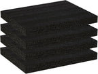Black High Density Foam Insert Board 16'' x 12'' x 1.5'' for Case, 4pcs