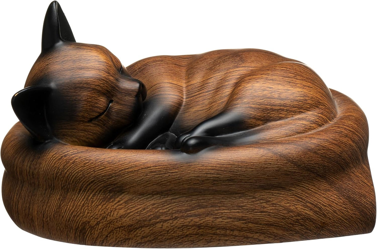 Cat Urn Small Pet Urn for Cat Ashes - Stylish Cat Urns for Ashes, Premium Quality Pet Urns for Cats(Brown)