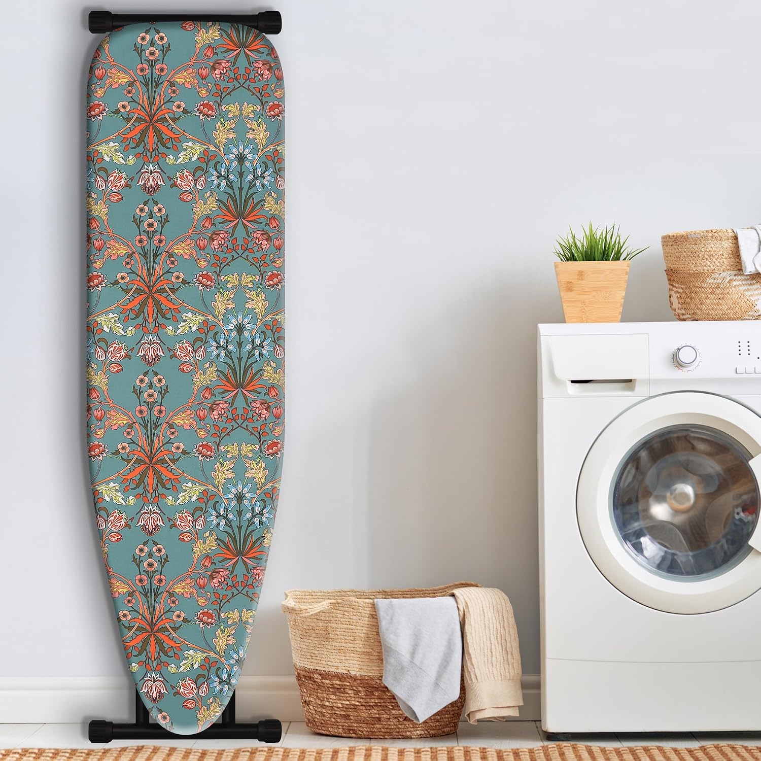 Ironing Board Cover and Pad,15"x54",Elastic Edge,Easy Fit | Cotton, Triple-layer heat reflection cuts time. Durable &