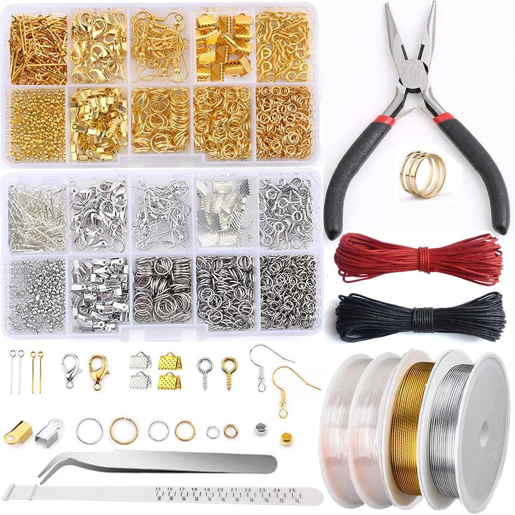 Jewelry Making Supplies Kit, Repair Tools with Accessories | Jewelry Making Kit for Adults and Beginners, Wire