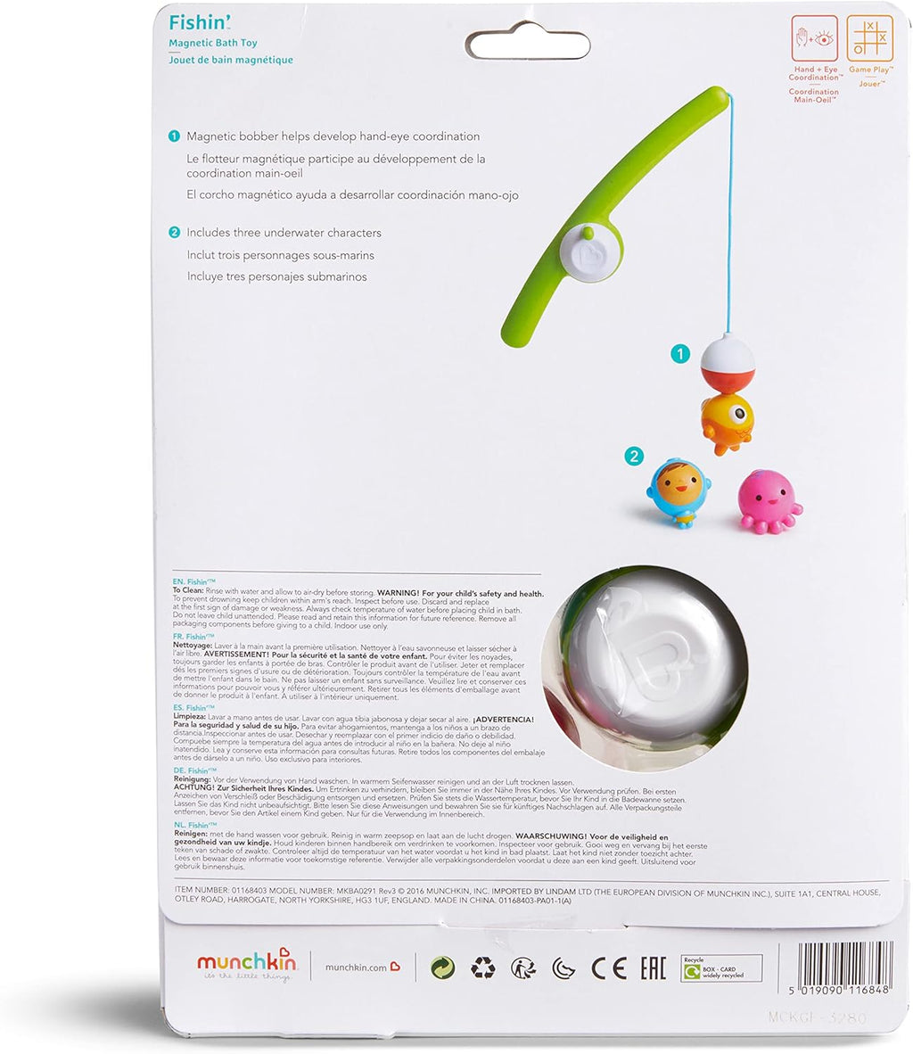 Fishin' Magnetic Baby and Toddler Bath Toy, 4pc Set