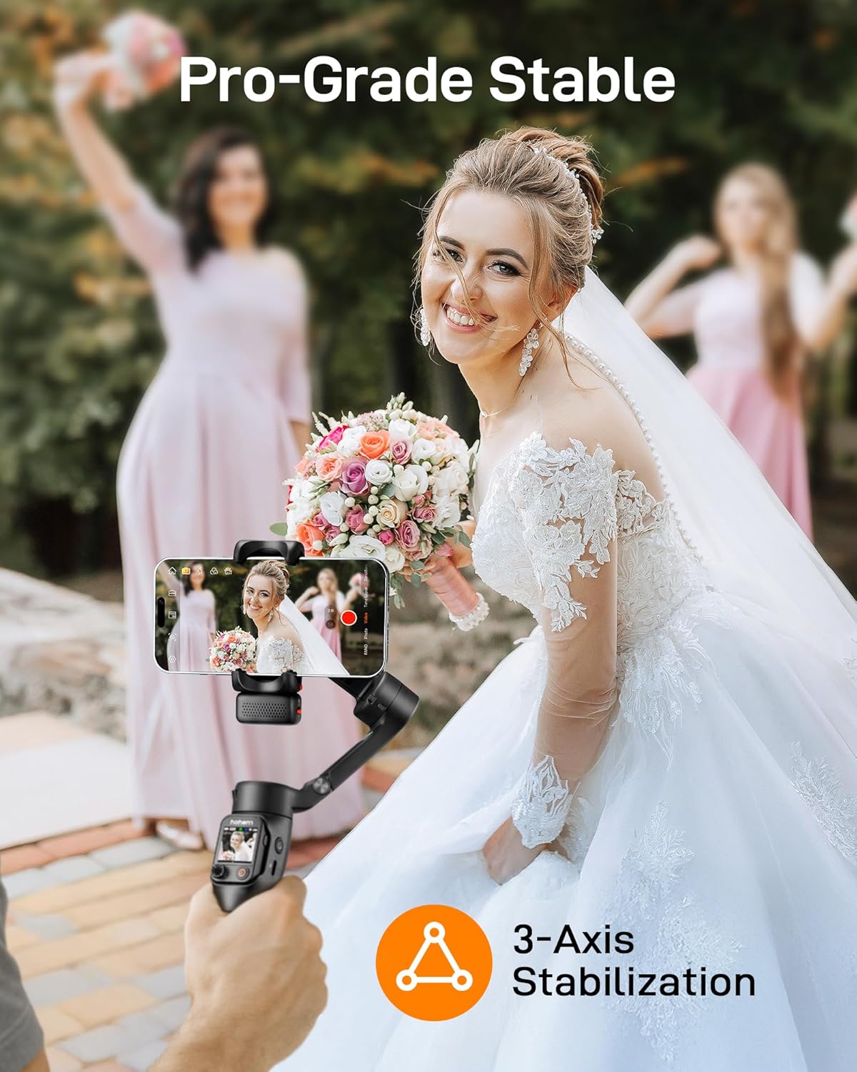 iSteady V3 Ultra 3-Axis Gimbal Stabilizer for iPhone & Android | AI Live Feed Monitoring, AI Auto Tracking