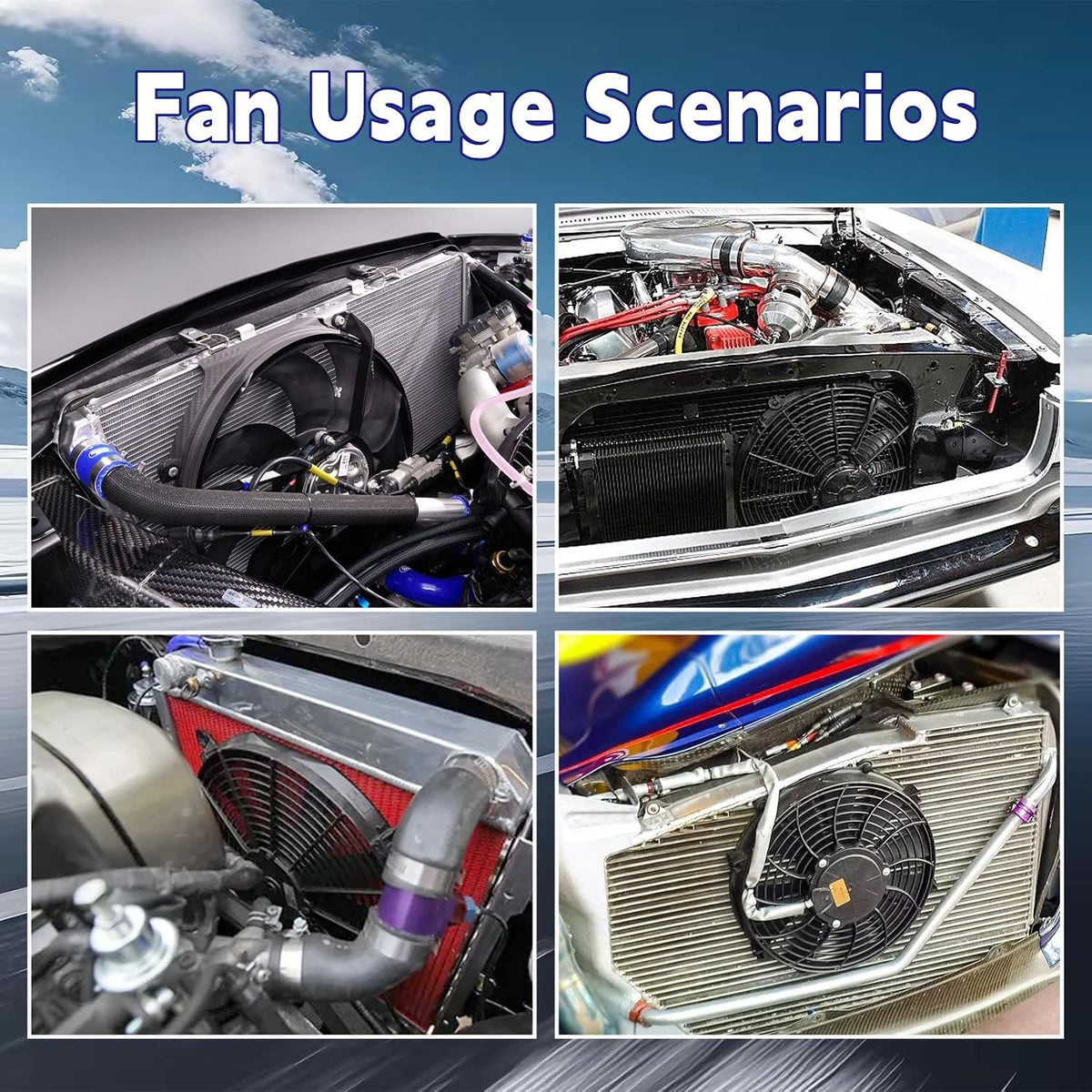 Engine Radiator Cooling Fan Replacement for Elantra 2017-2019