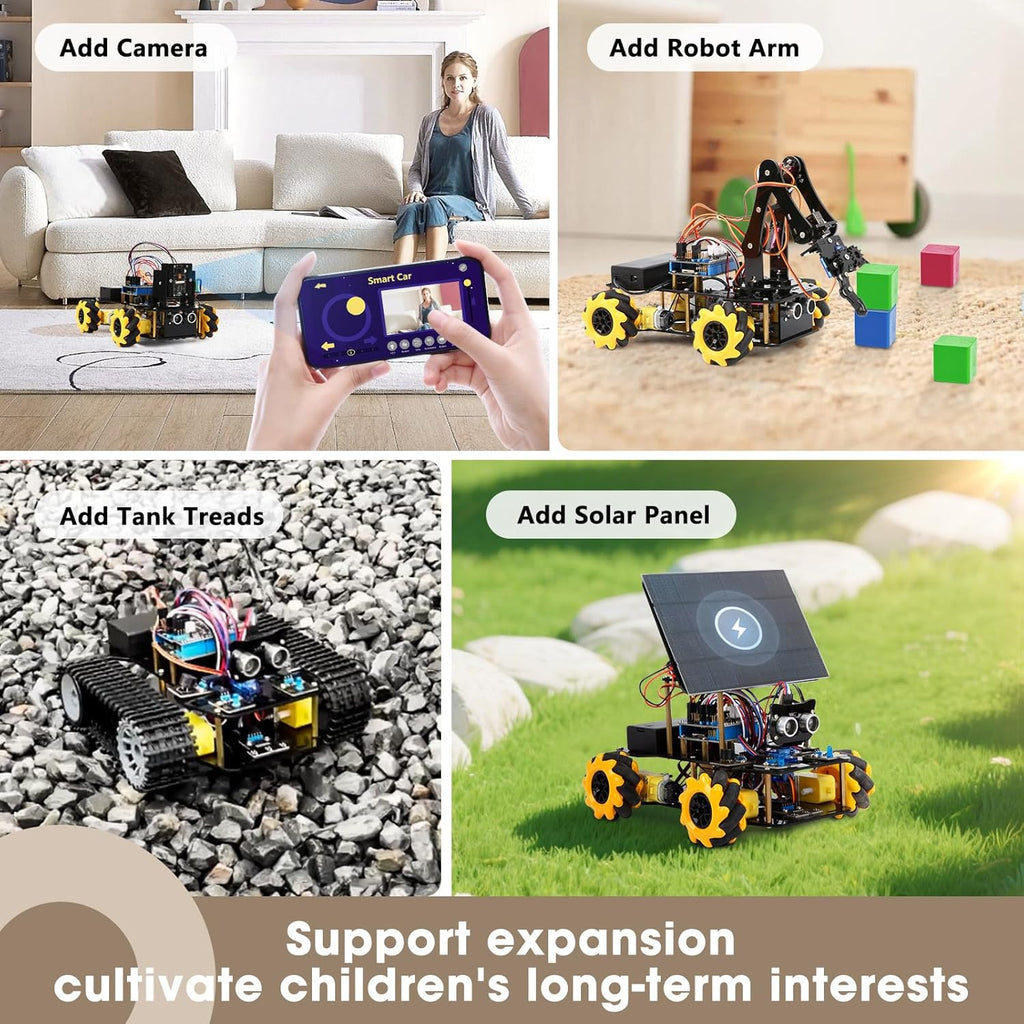 Robot Kit, Robotics for Kids Ages 8-12 12-16, STEM Toys for Boys with Remote & App Control, Arduino & Scratch