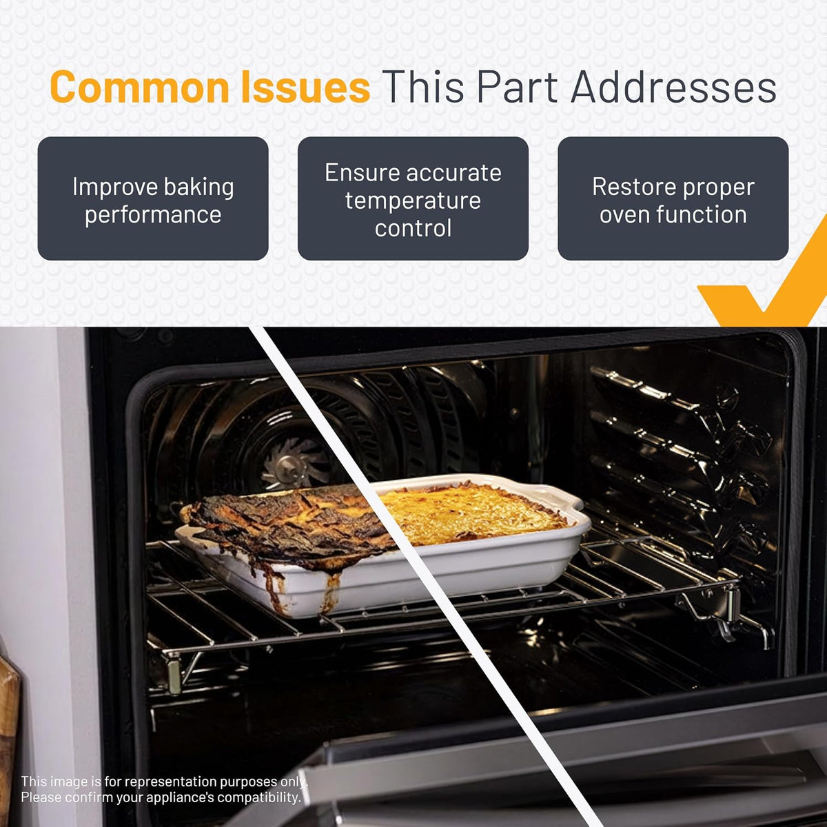 Smart Choice 316075103 Oven Bake Element 4 Pass Compatible with Frigidaire, Compatible with Kenmore and Electrolux Electric Ranges, Replaces 316282600 316075104 AP2125026