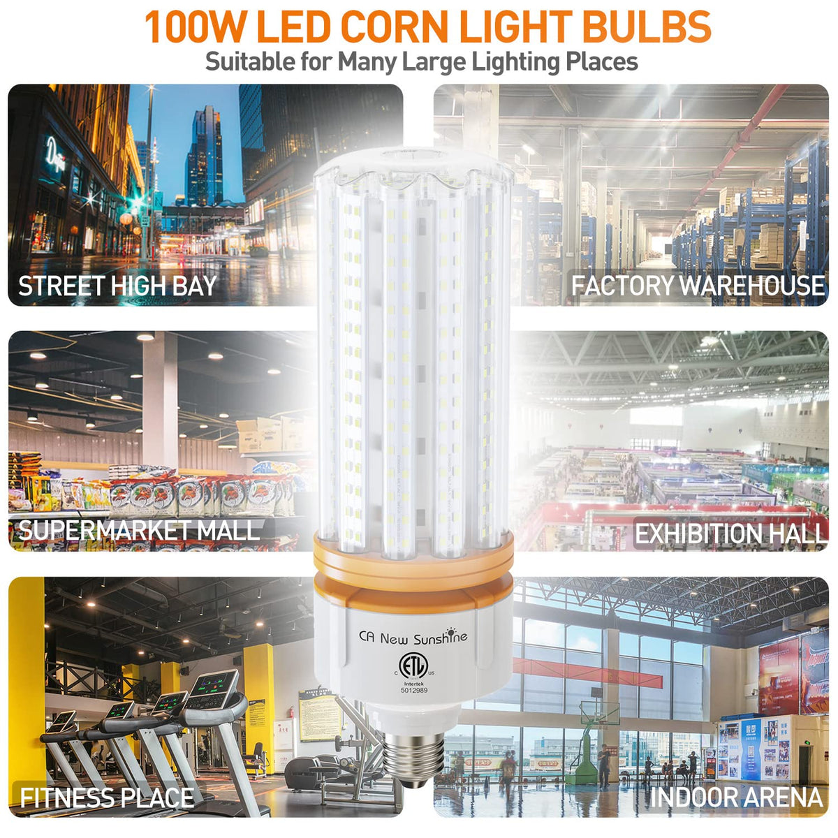 1000W Equivalent Led Corn light bulbs 15000 Lumen E26/E39 Medium Mogul Base