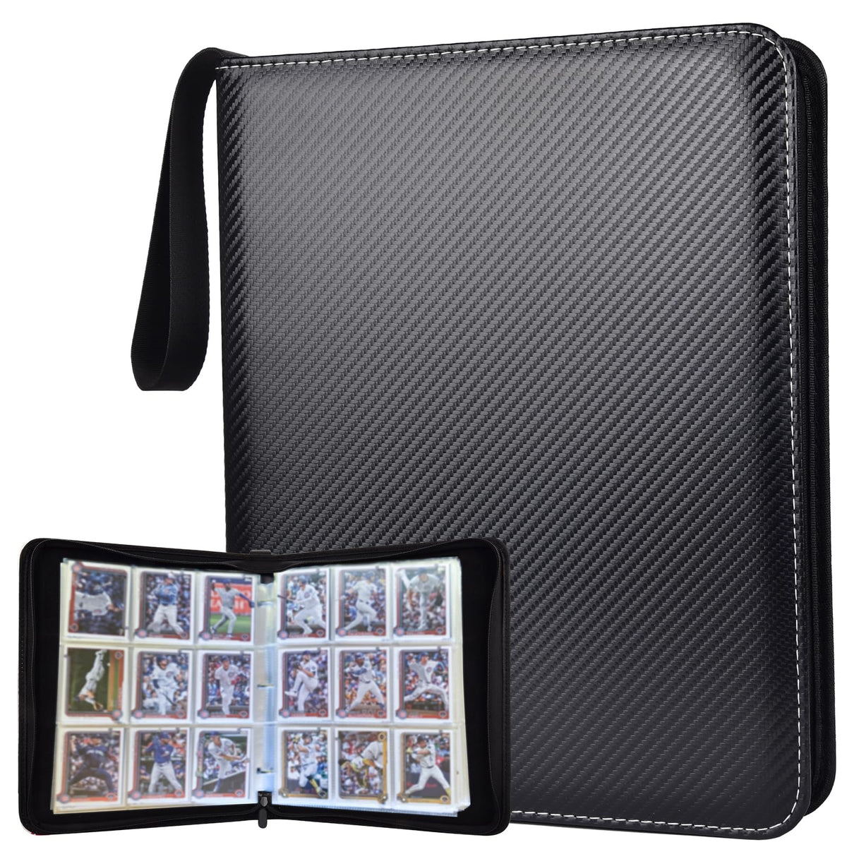 Portable 9-Pocket Trading Card Binder, Holds 720 Cards