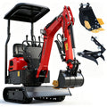 Mini Excavator,1.2 Ton Mini Digger,13.5HP B&S Gasoline Engine,EPA Certified,Compact Rubber Tracked Excavator