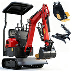 Mini Excavator,1.2 Ton Mini Digger,13.5HP B&S Gasoline Engine,EPA Certified,Compact Rubber Tracked Excavator
