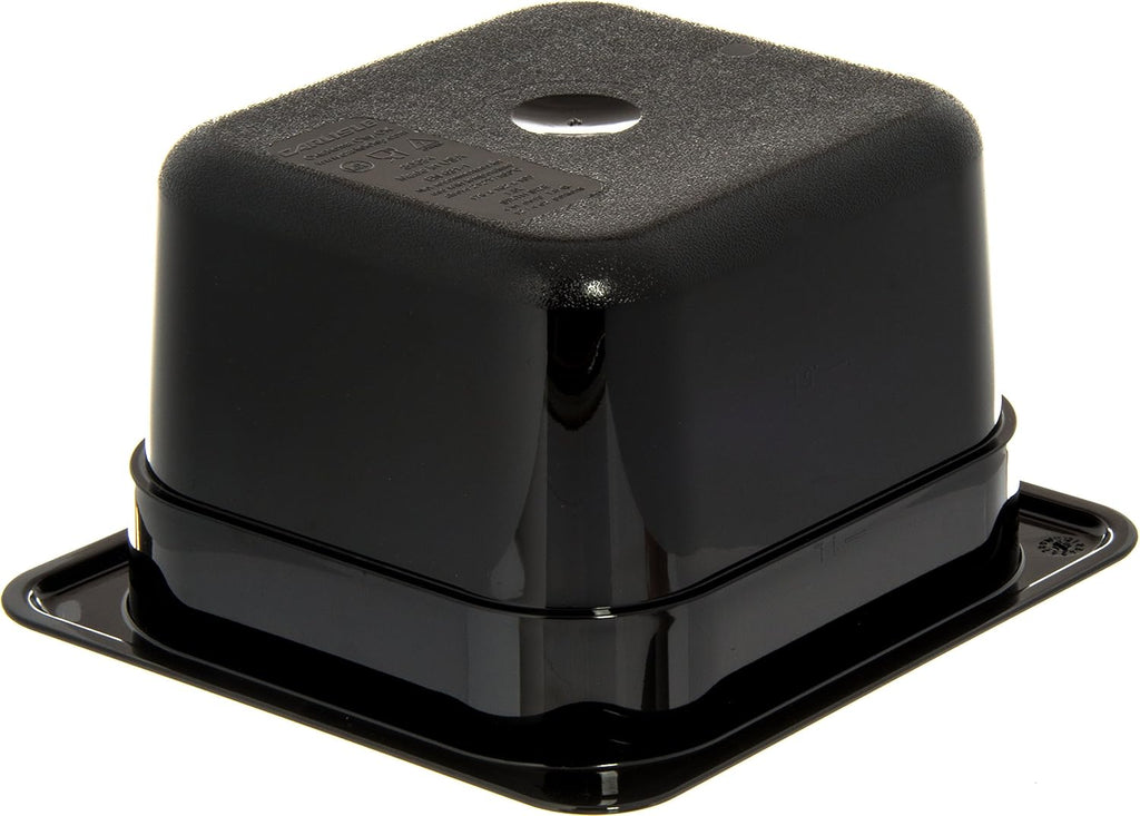 3068403-E Plastic Food Pan, 1/6 Size, 4 Inches Deep, Black