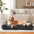 XL Orthopedic Dog Bed for Large Dogs Up to 80lbs - Extra Thick Foam Pet Bed Sofa with Bolster Sides, Large Sized Dog