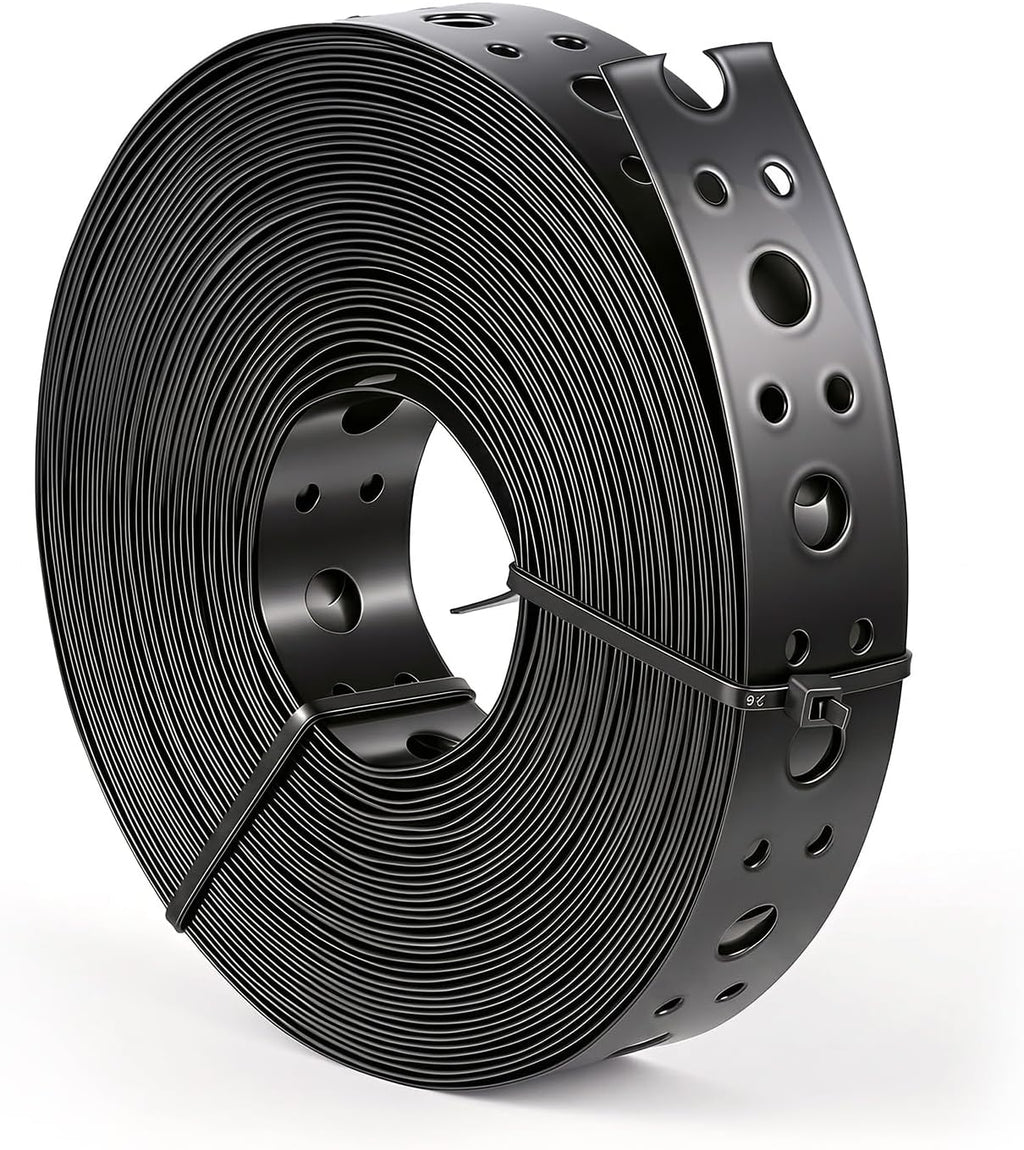 1-Inch x 33FT Metal Strap 0.6mm Thickness Steel Strapping with Hole