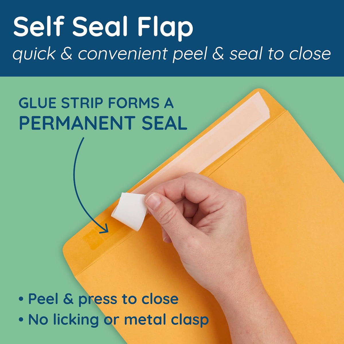 50 12" x 15.5" Kraft Catalog Envelopes, Self Seal