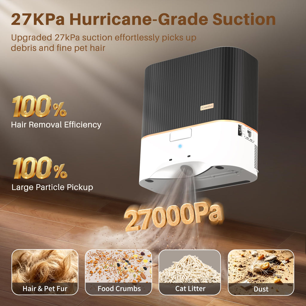 Touchless Vacuum Dustpan 27,000Pa Suction 7L Large Dustbin Auto/Manual Mode