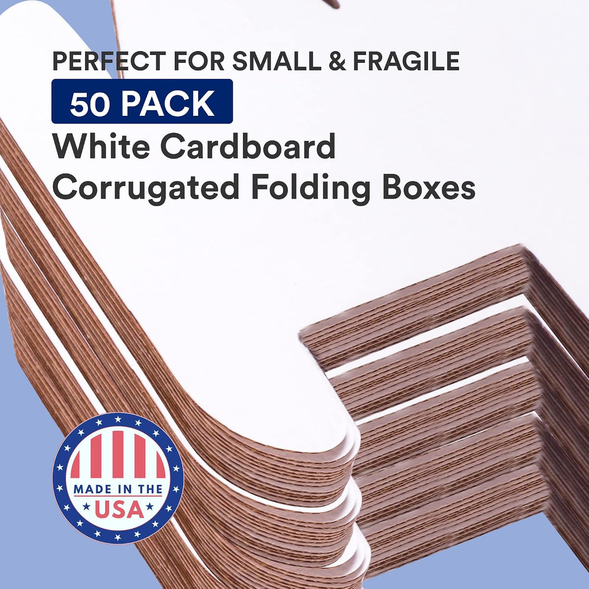 Moving Boxes 10"L x 10"W x 2"H Medium 50-Pack | Corrugated Cardboard Box for Packing, Moving and Storage 10x10x2 10102