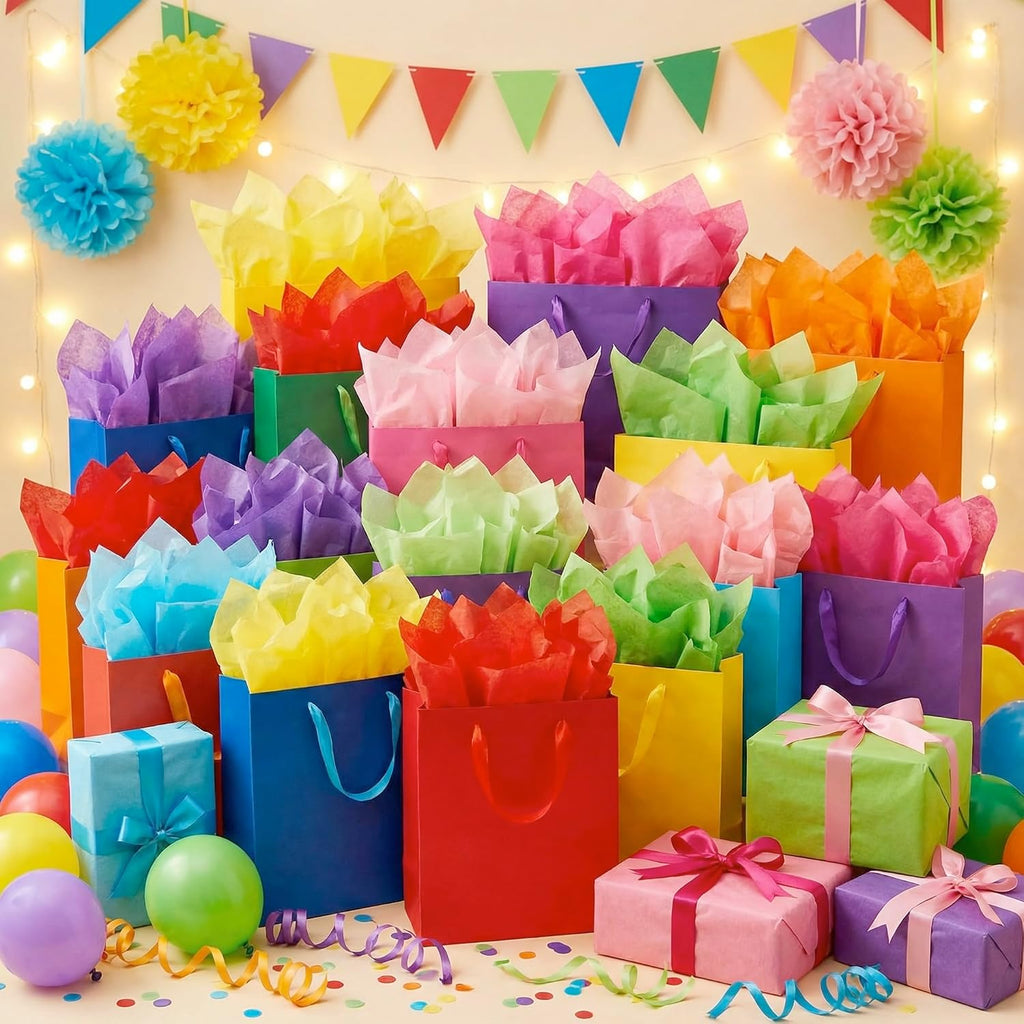 150 Sheets Colored Tissue Paper Bulk in 30 Colors 14x20 Inch