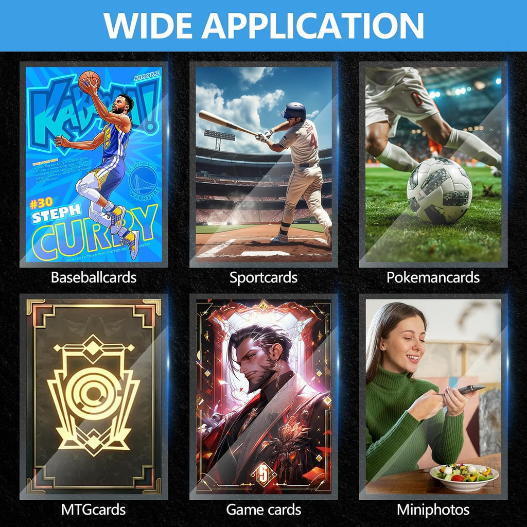 200ct Card Sleeves, Penny Sleeves for Trading Cards, Pokemon Clear Card Sleeves, Soft Sports Card Sleeve, Plastic