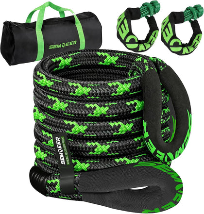 Kinetic Recovery Rope 1" x20ft Snatch Strap with Soft Shackles