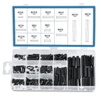 ZELCAN 400pc Roll Pin Set, M1.5 M2 M2.5 M3 M4 M5 M6 Slotted Metric Spring Pins in Various Lengths, Steel Split Expansion Pin Hardware Assortment Kit