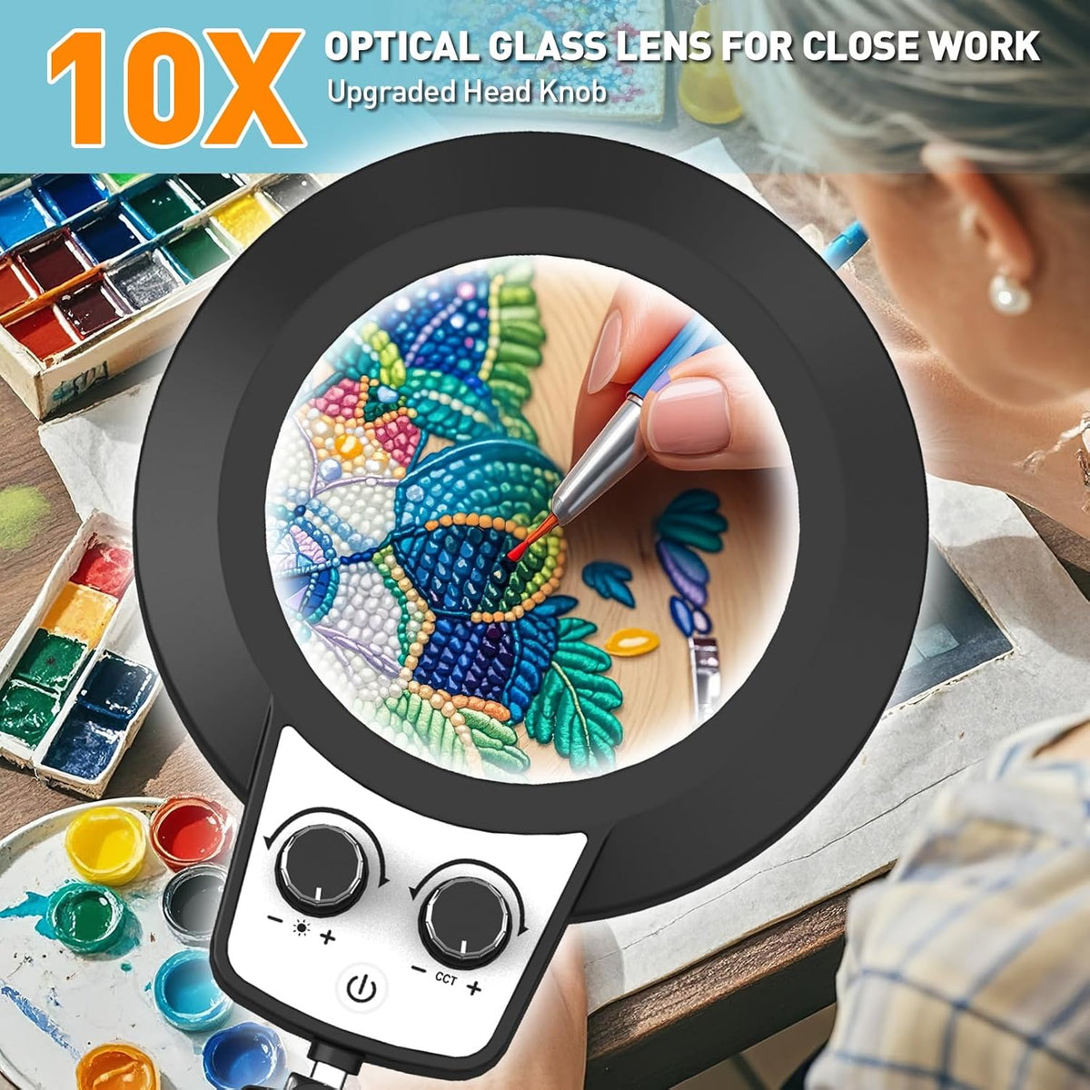 Helping Hands Soldering Station, 10X Magnifying Glass with Light