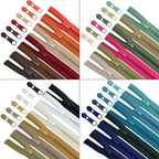 #5 Nylon Zipper for Sewing with 96 Pulls, 24yard, Dark Morandi
