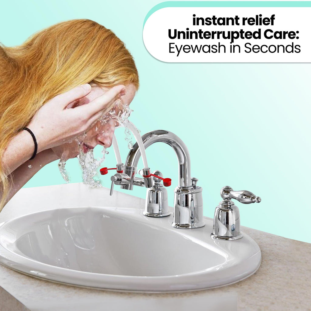 Eye Wash Kit, Faucet Mounted Emergency Eye Wash Station - 1 Pack